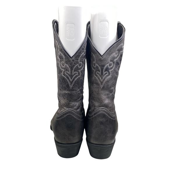 Dingo Mens Grey Leather Round Toe Western Cowboy Boots Size US 11.5 EW main image 10